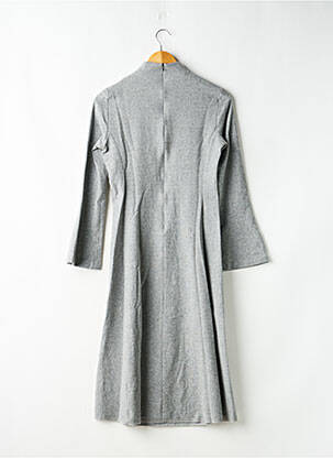 Robe pull tissage chiné manches longues gris ZARA femme