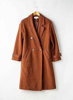 Manteau long coupe droite sans capuche marron LA REDOUTE femme