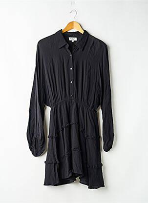 Robe mi-longue coupe fluide manches longues noir LEGER BY LENA GERCKE femme
