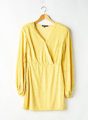 Robe mi-longue manches longues manches longues jaune NASTY GAL femme