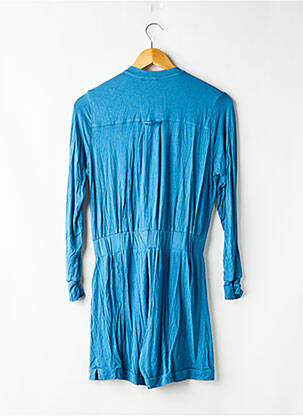 Combishort fermeture boutonnée sur le devant manches longues bleu MAISON LEJABY femme