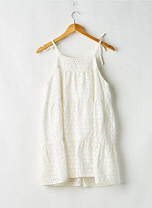 Robe mi-longue coupe fluide fines bretelles blanc ZARA femme
