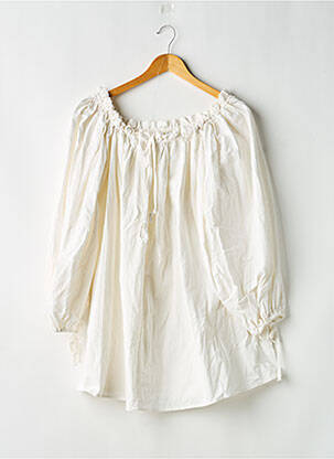 Robe mi-longue coupe fluide manches longues blanc NASTY GAL femme