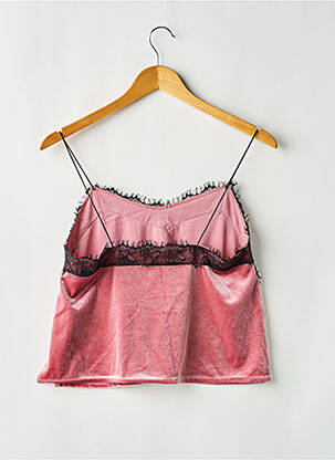 Top coupe cintrée fines bretelles rose UNDIZ femme