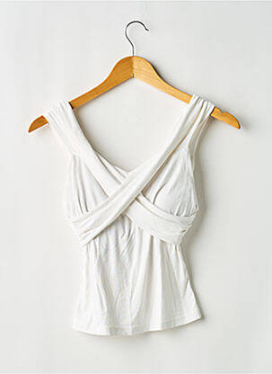 Top stretch sans manche blanc OGL femme