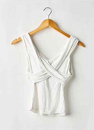 Top stretch sans manche blanc OGL femme
