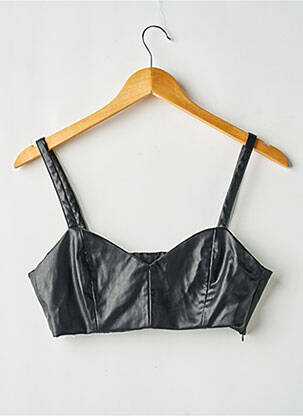 Top coupe cintrée fines bretelles noir ZARA femme