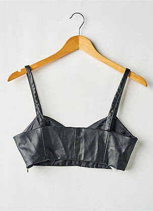 Top coupe cintrée fines bretelles noir ZARA femme