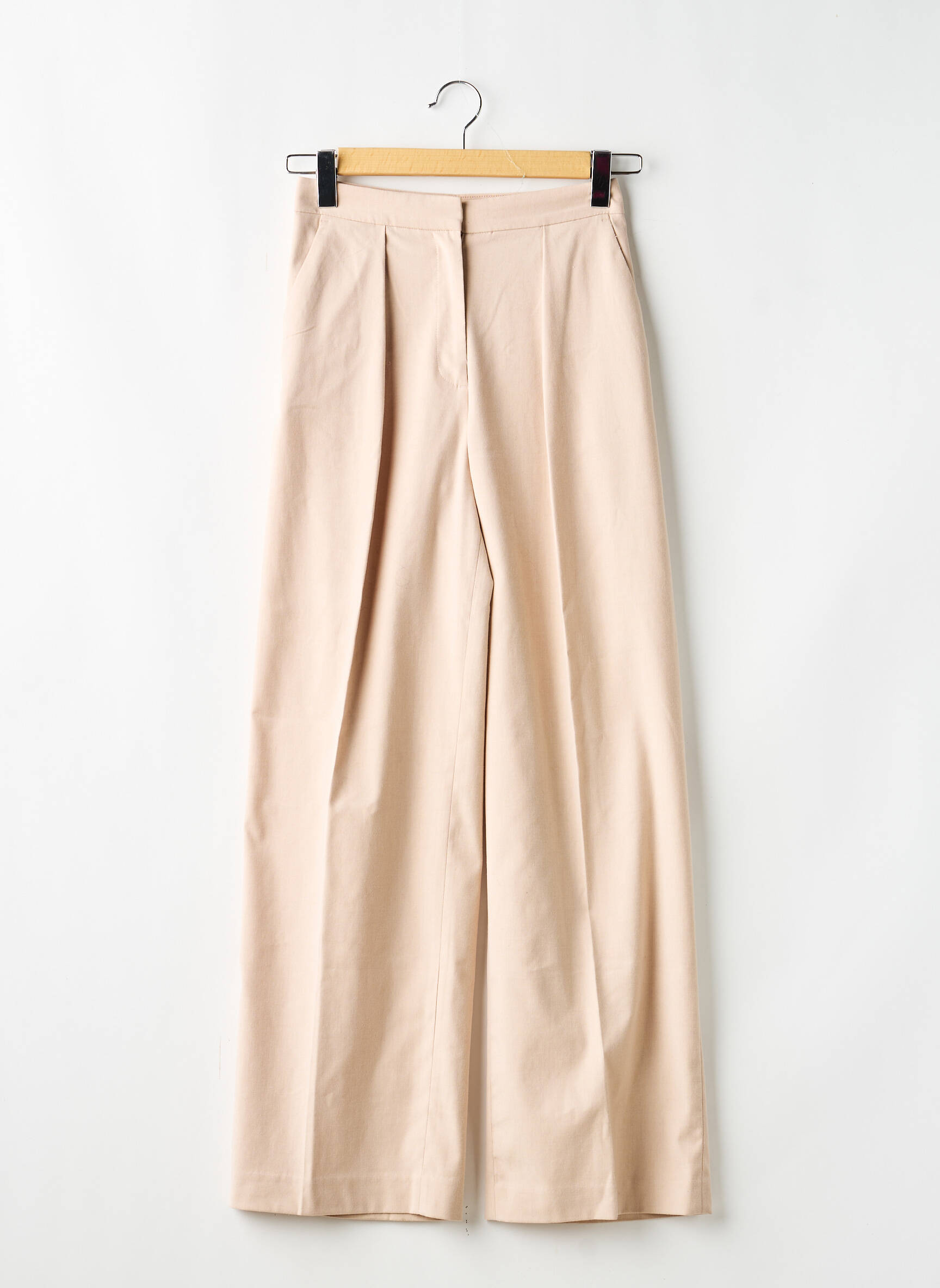 Pantalon chino tissage popeline beige H&M femme