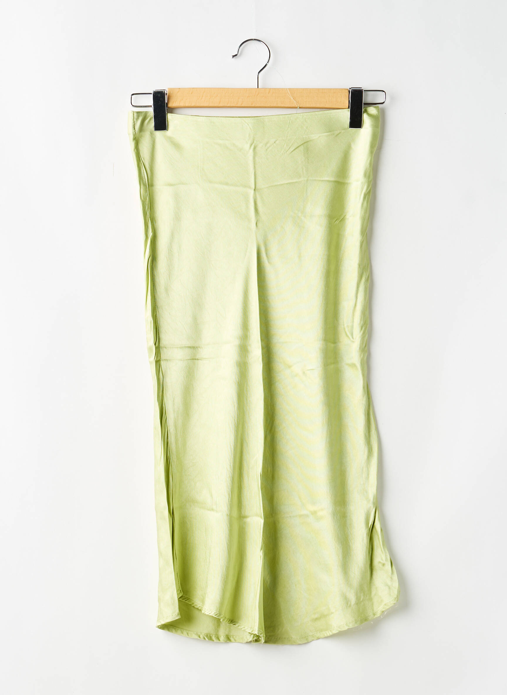 Jupe mi-longue taille normale vert H&M femme