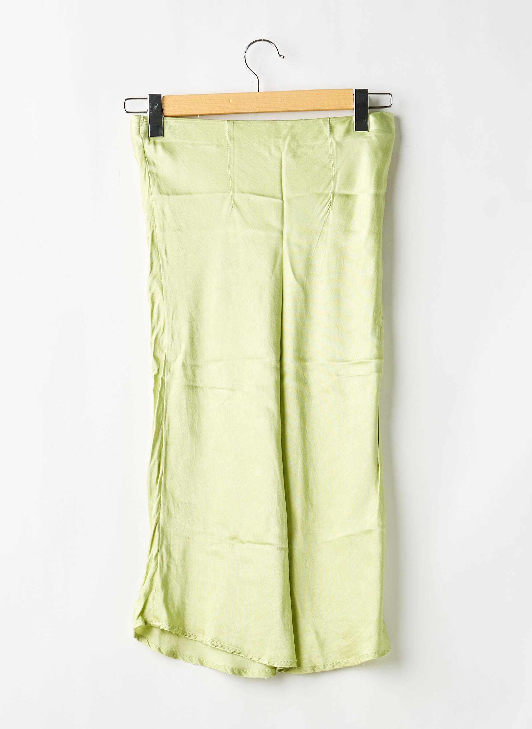 Jupe mi-longue taille normale vert H&M femme
