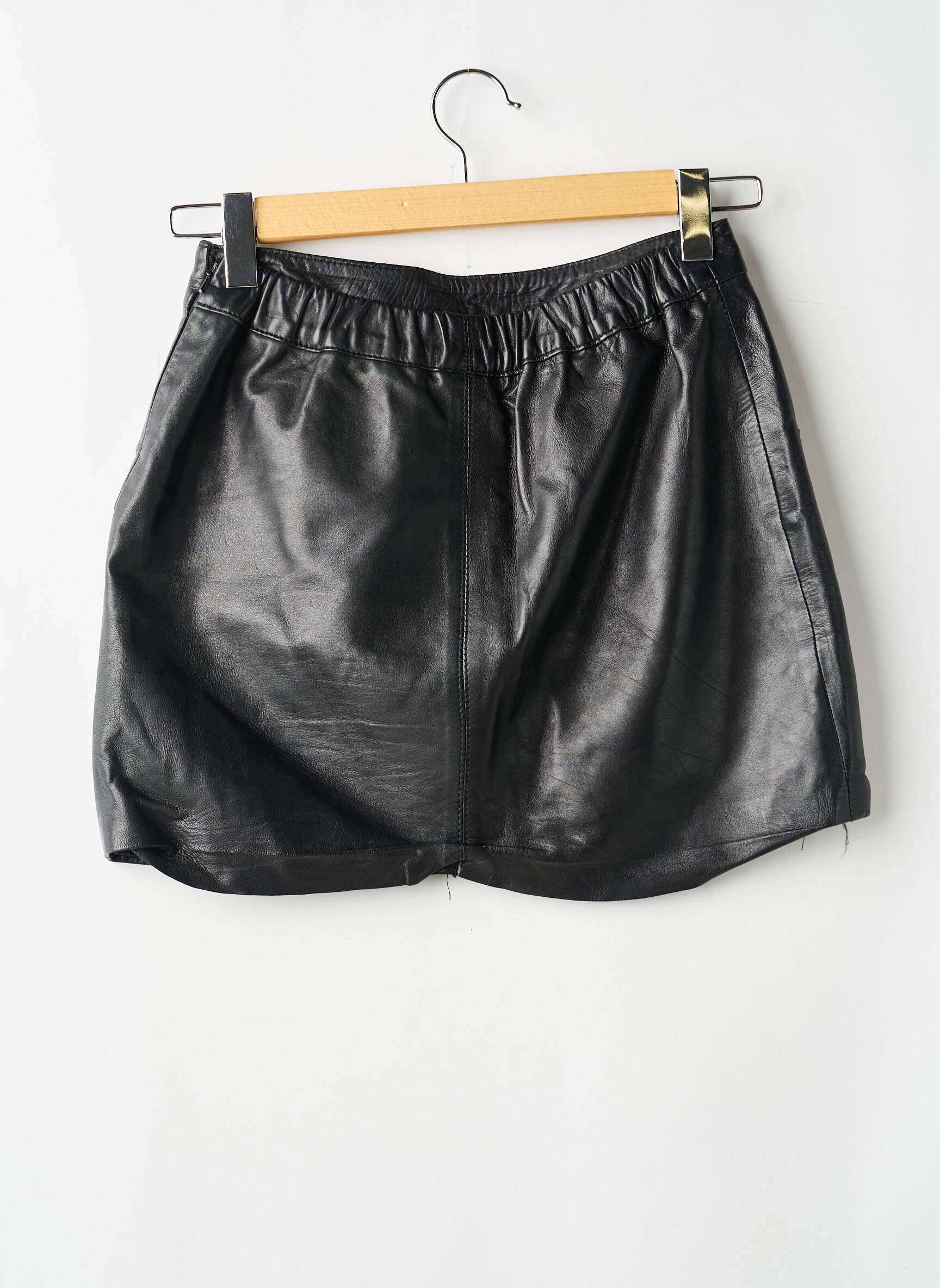 Jupe courte taille élastique noir ZARA femme