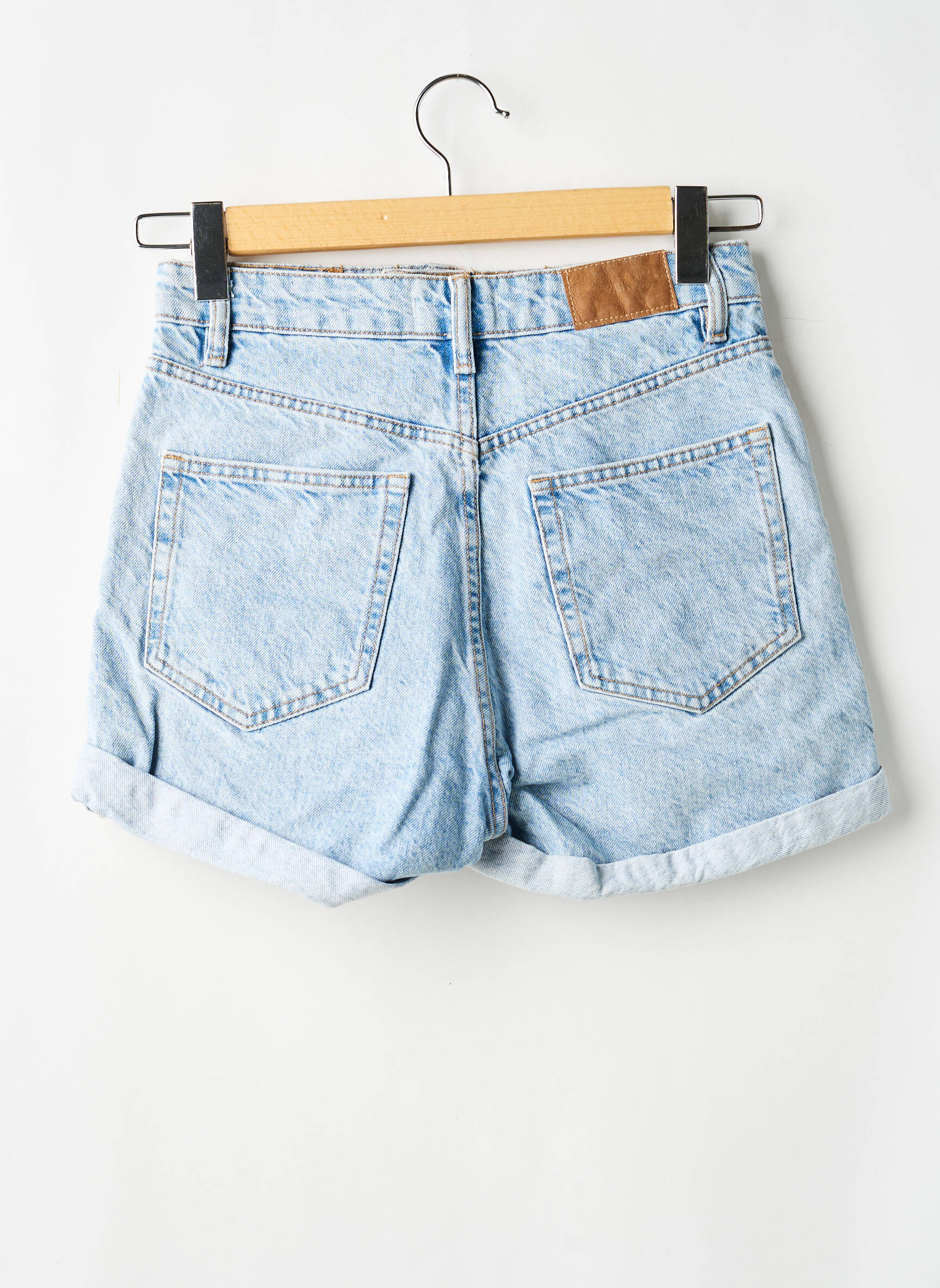 Short tissage denim taille normale bleu ZARA femme