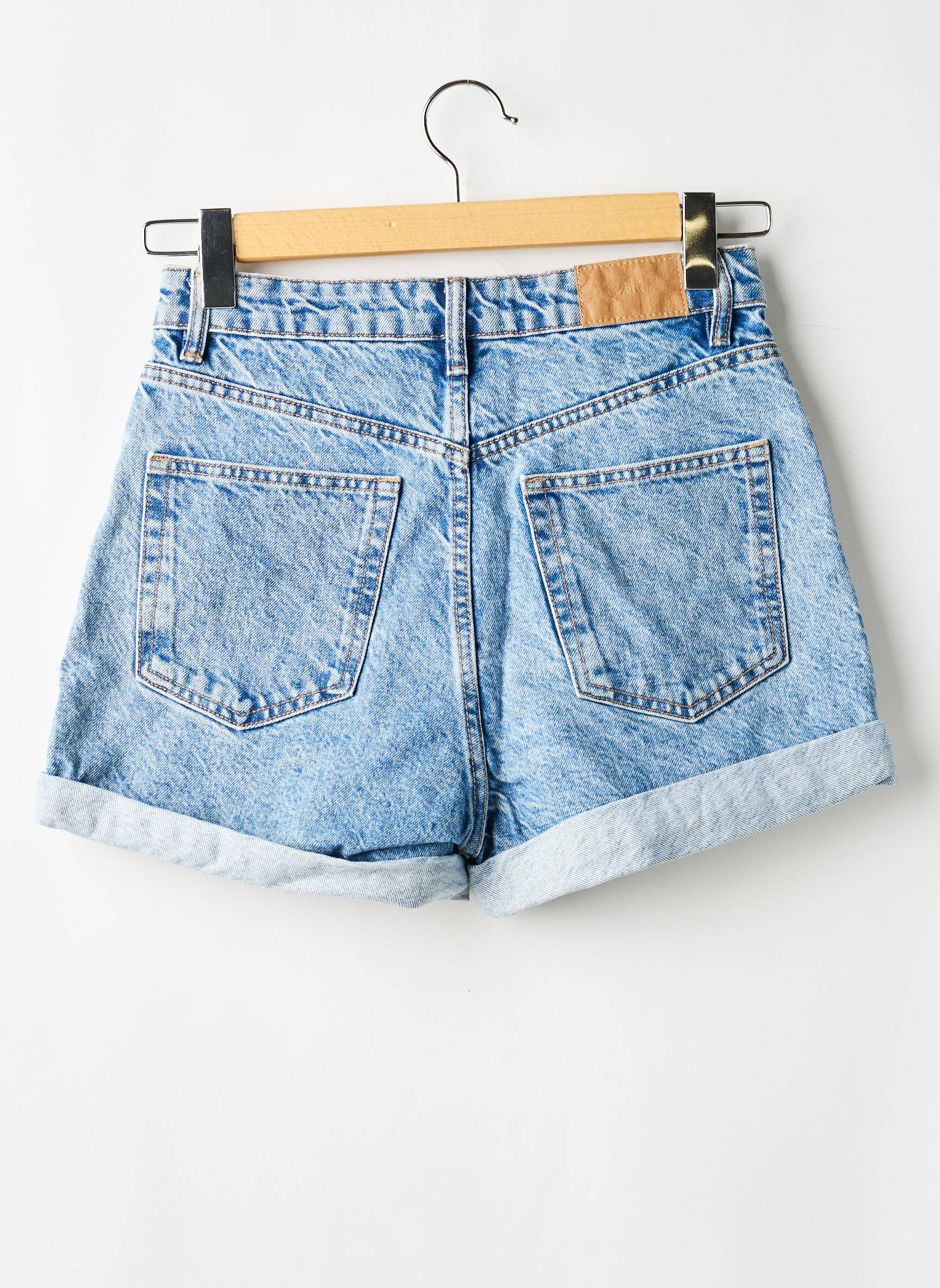 Short tissage denim taille normale bleu ZARA femme