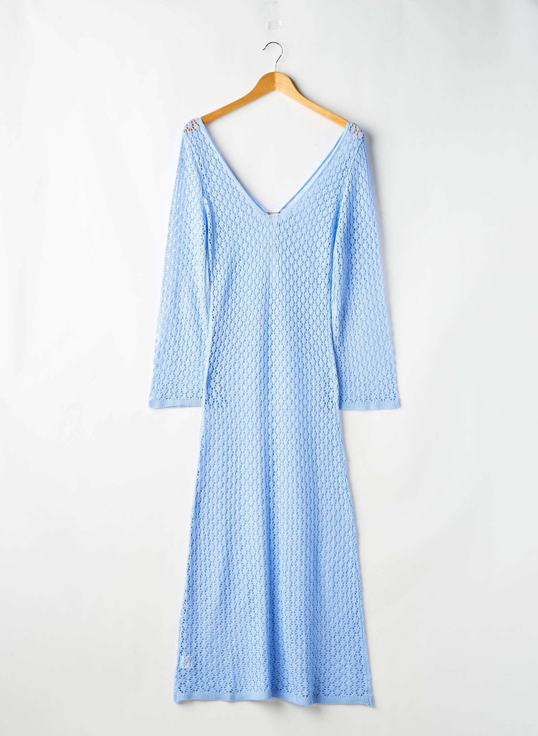 Robe de plage coupe cintrée bleu SANS MARQUE femme