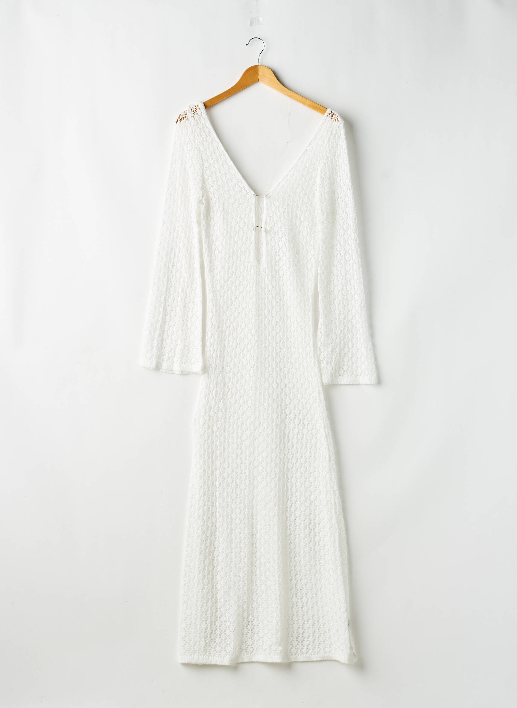Robe de plage coupe cintrée blanc SANS MARQUE femme
