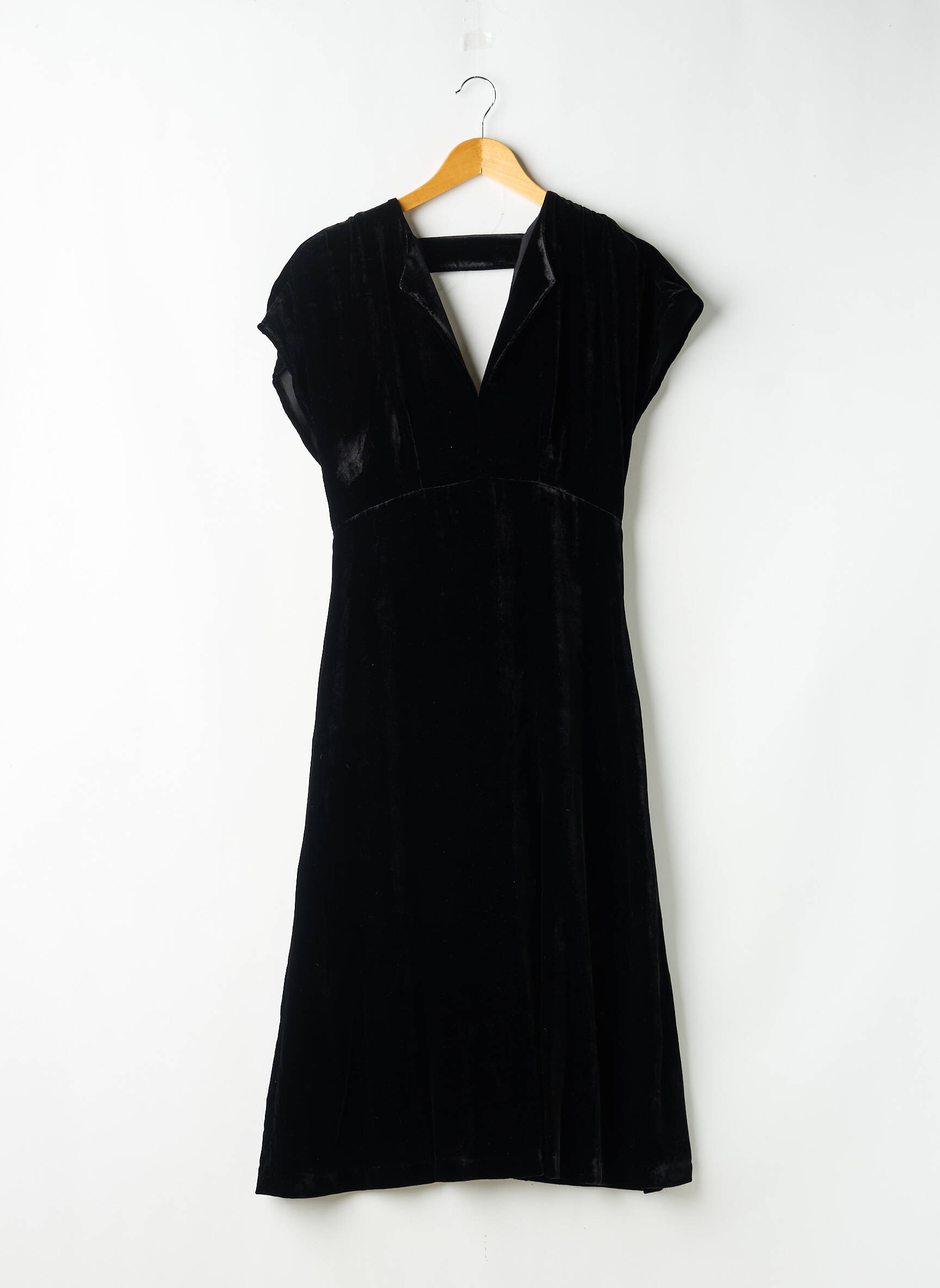Robe mi-longue manches courtes manches courtes noir COMPTOIR DES COTONNIERS femme
