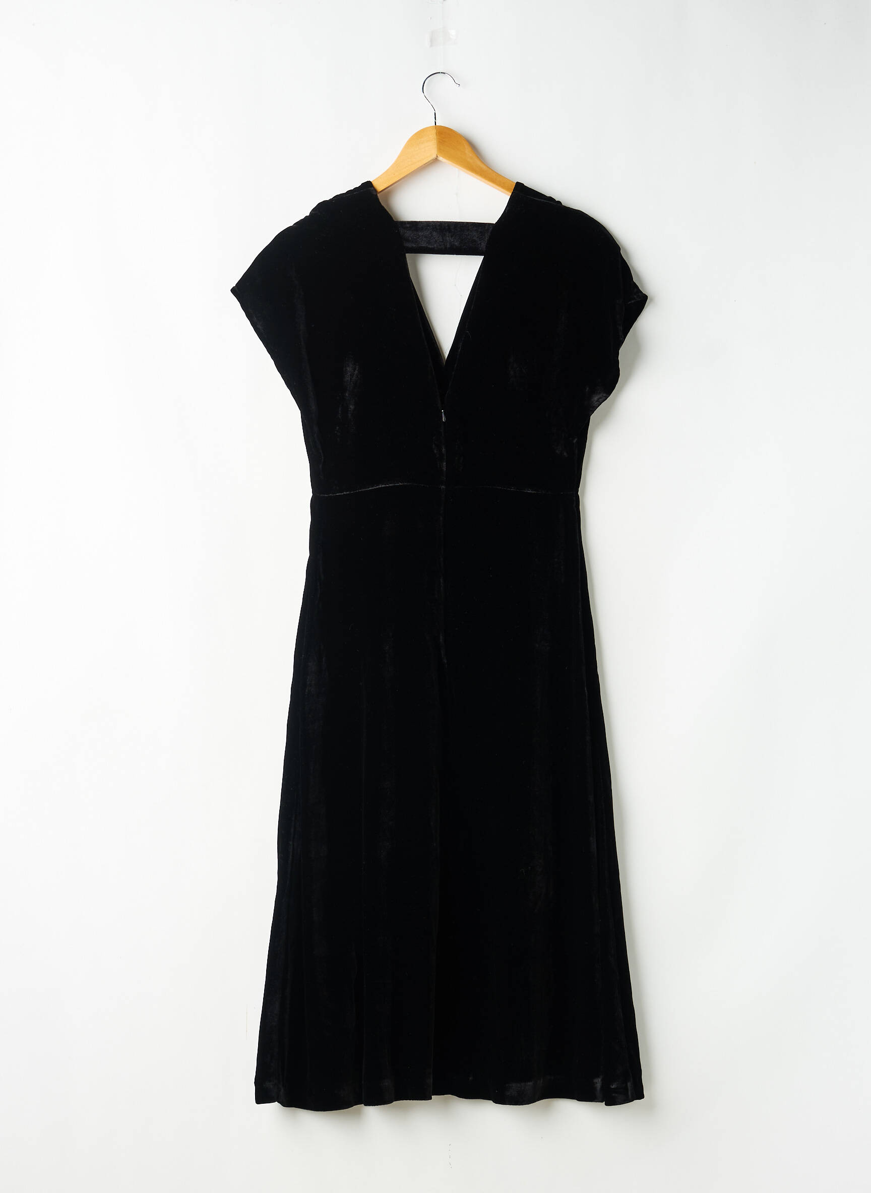 Robe mi-longue manches courtes manches courtes noir COMPTOIR DES COTONNIERS femme