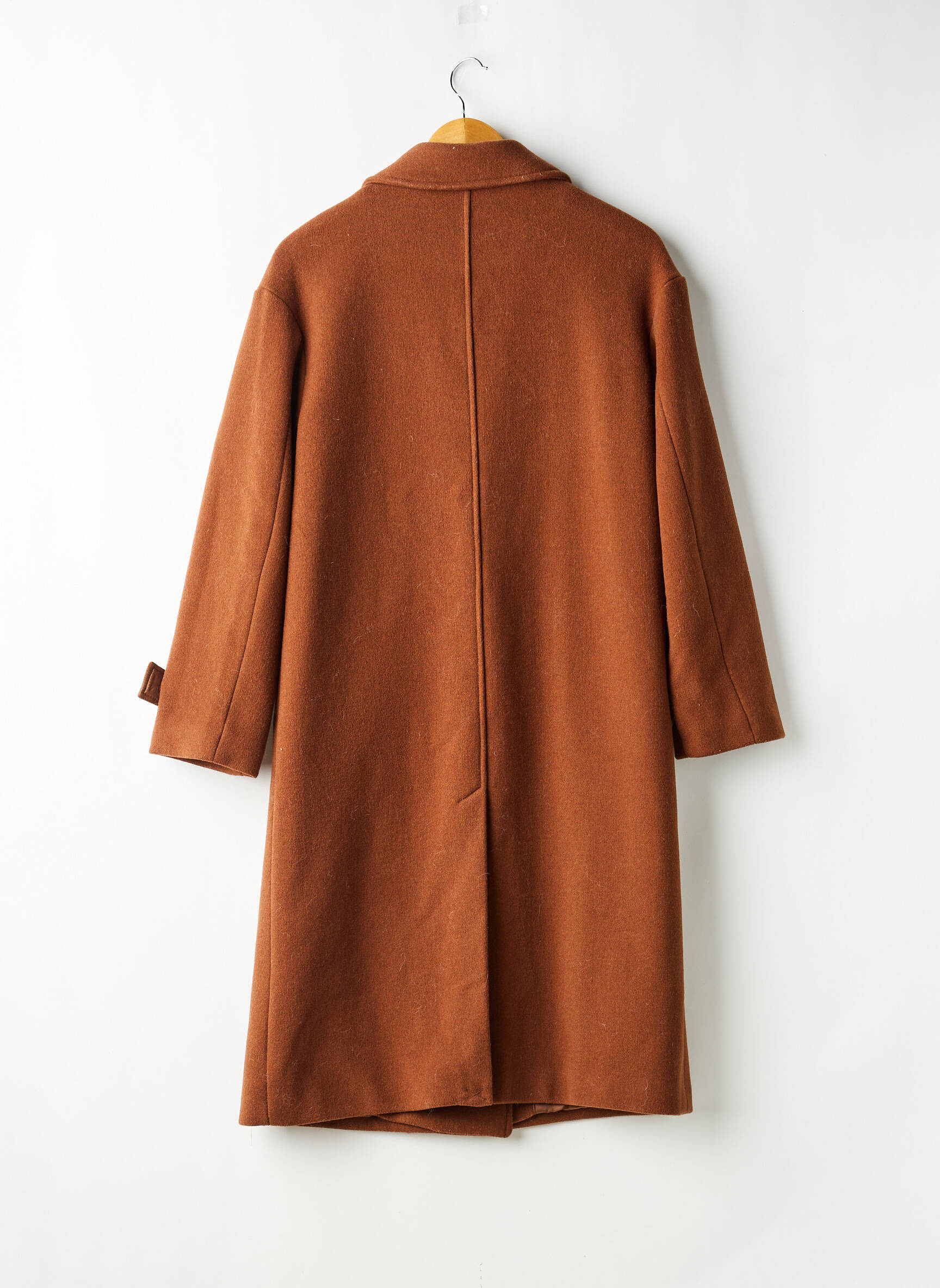 Manteau long coupe droite sans capuche marron LA REDOUTE femme