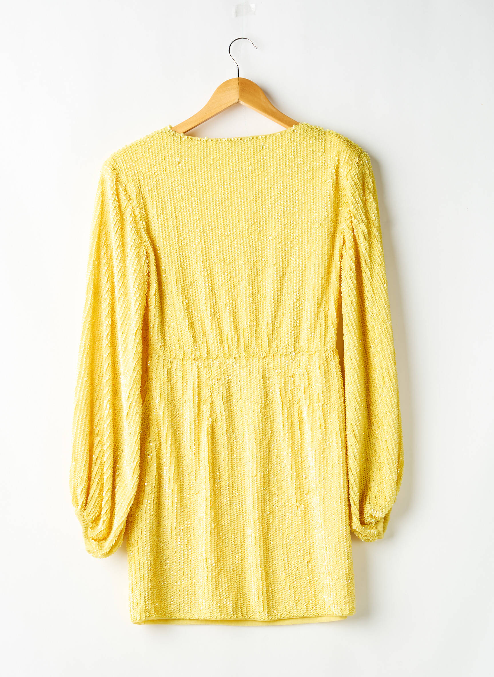 Robe mi-longue manches longues manches longues jaune NASTY GAL femme