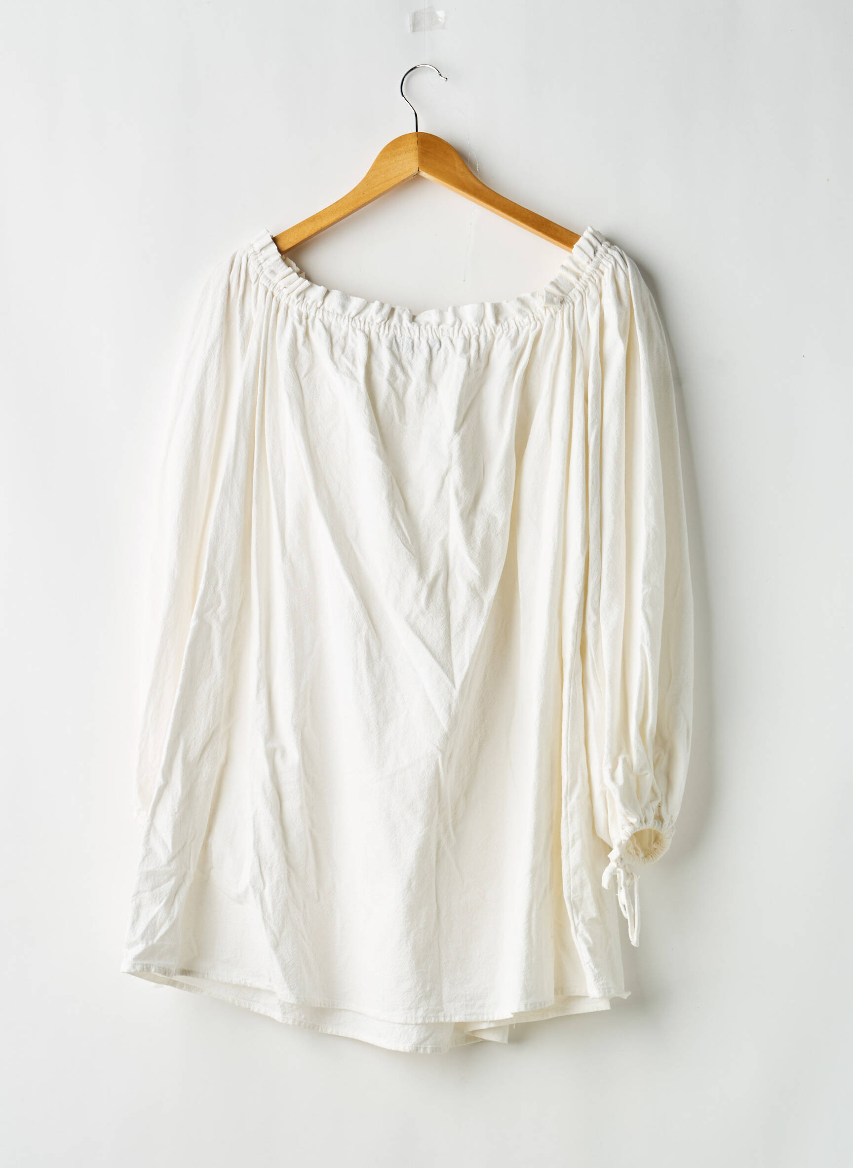Robe mi-longue coupe fluide manches longues blanc NASTY GAL femme