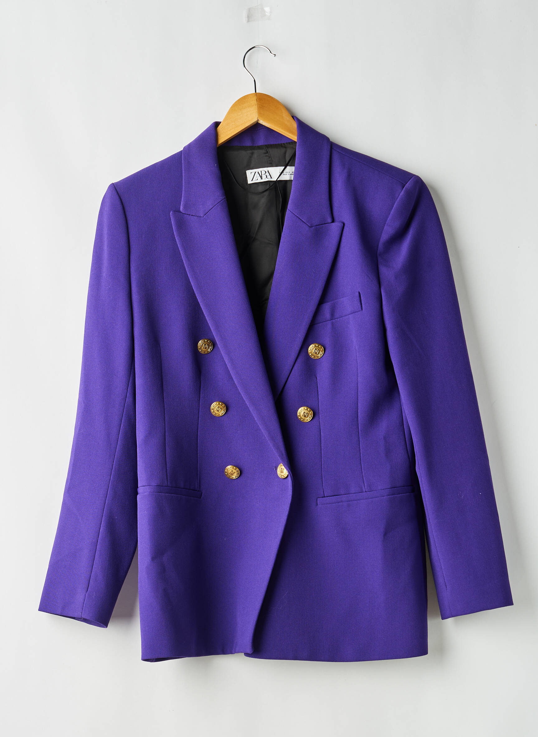 Blazer poches violet ZARA femme