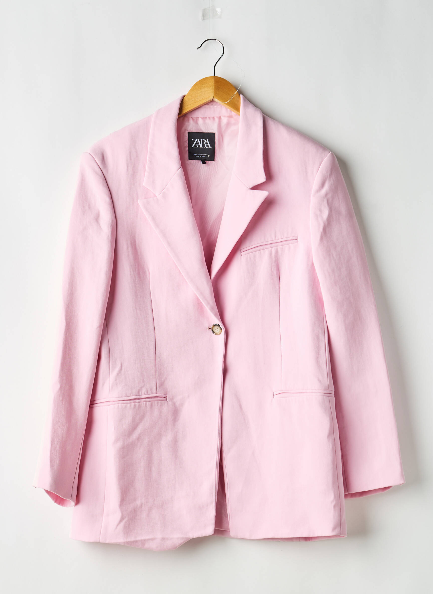 Blazer poches rose ZARA femme