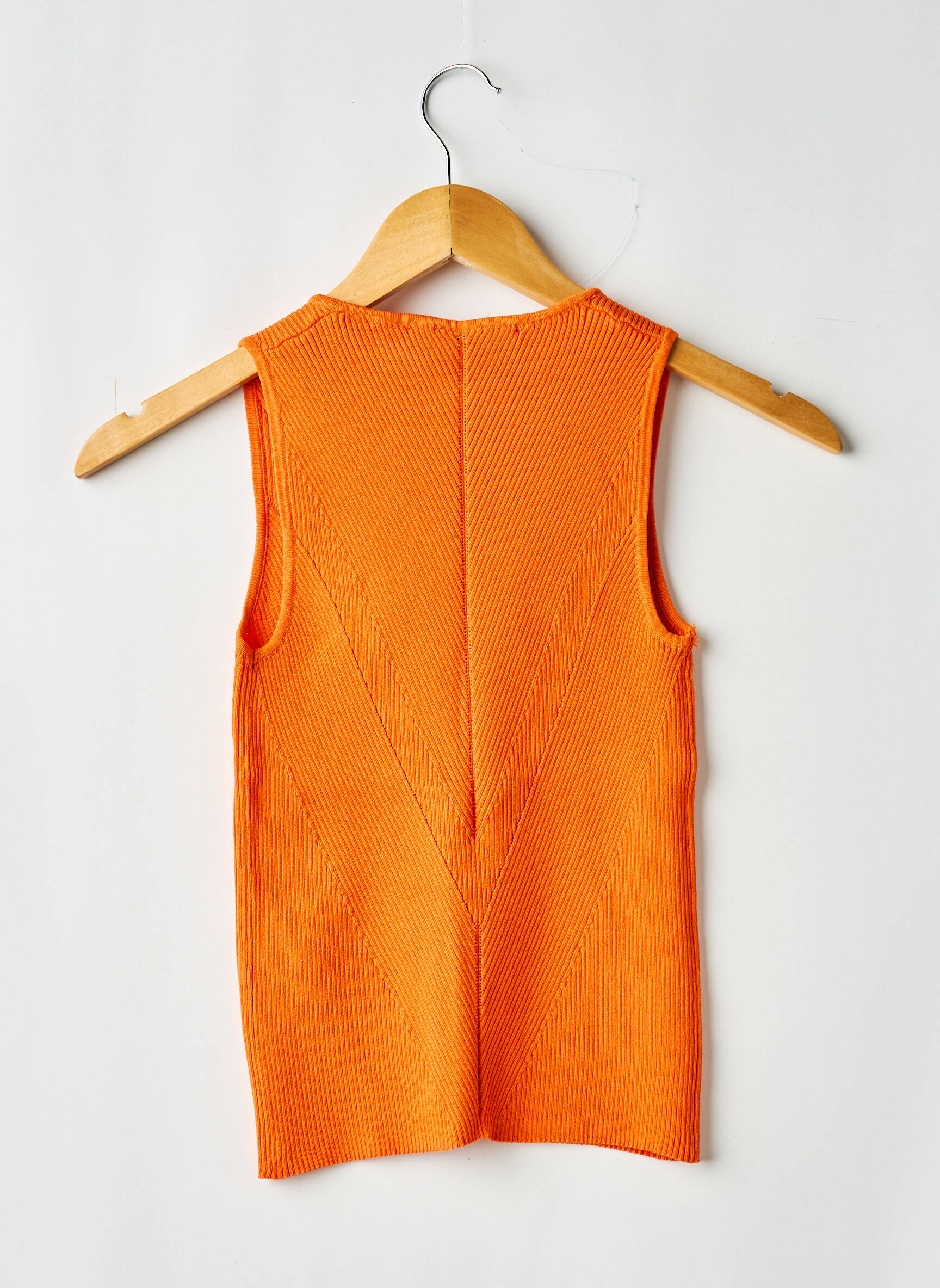 Top stretch sans manche orange ZARA femme