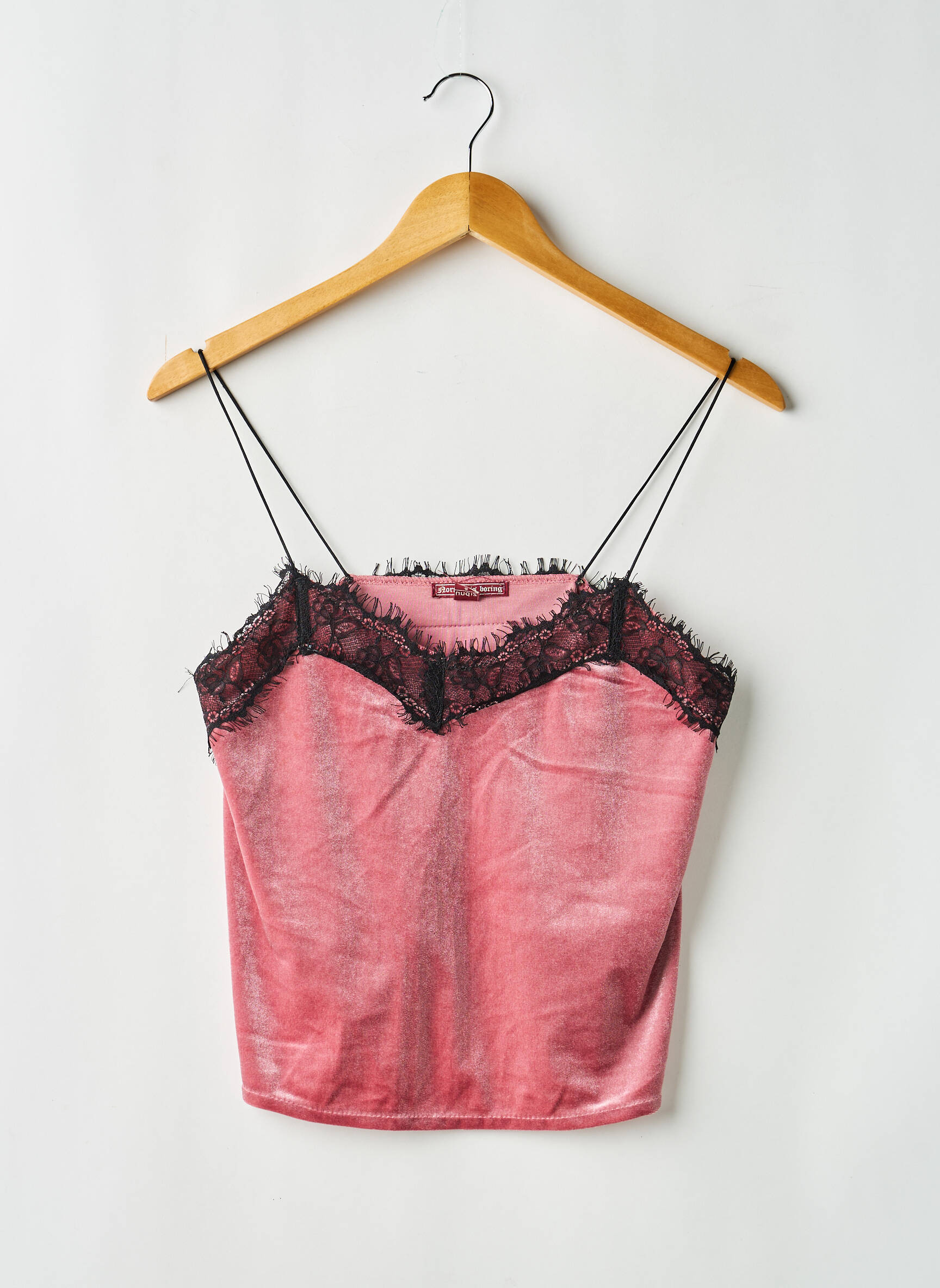 Top coupe cintrée fines bretelles rose UNDIZ femme
