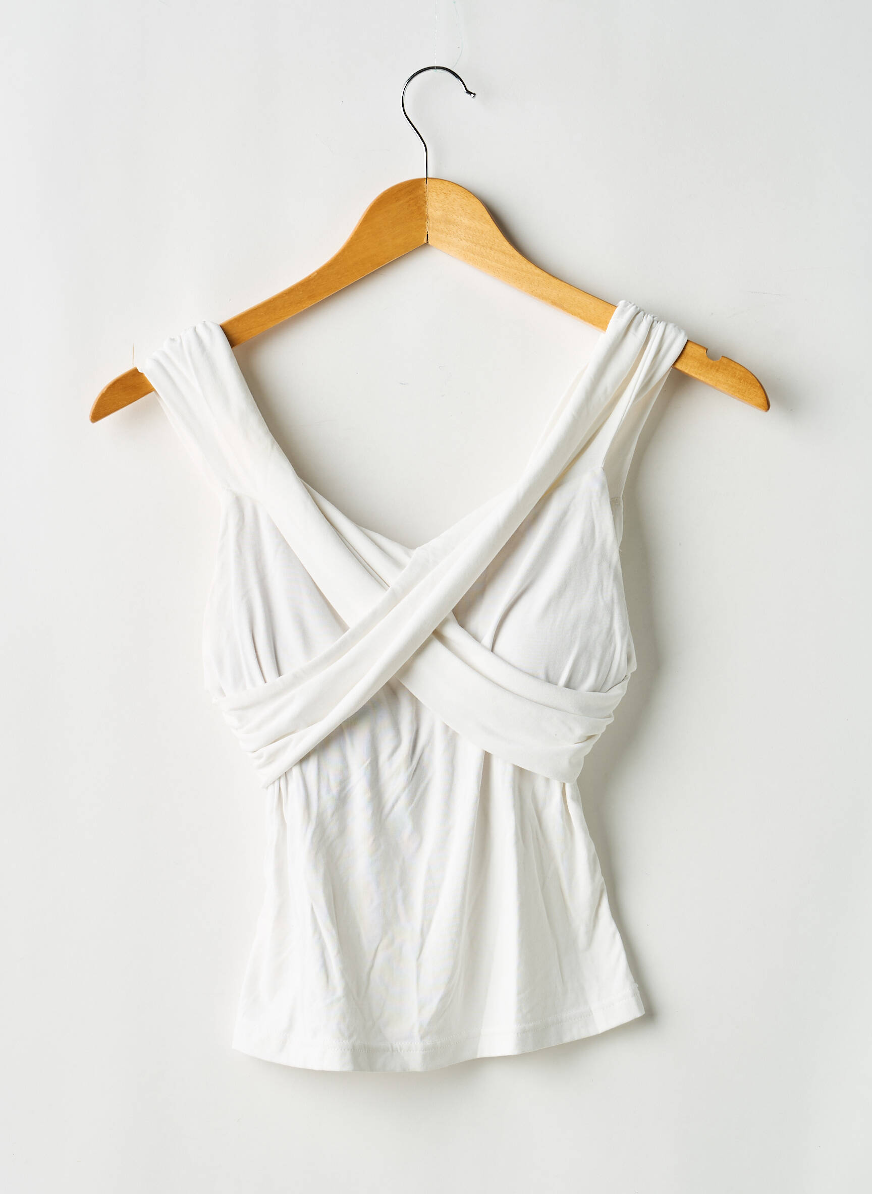 Top stretch sans manche blanc OGL femme
