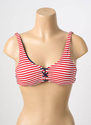 Haut de maillot de bain stretch haut soutien-gorge balconnet rouge TEZENIS femme