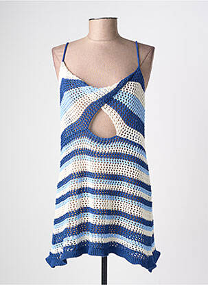 Robe de plage coupe cintrée bleu SANS MARQUE femme