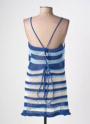 Robe de plage coupe cintrée bleu SANS MARQUE femme
