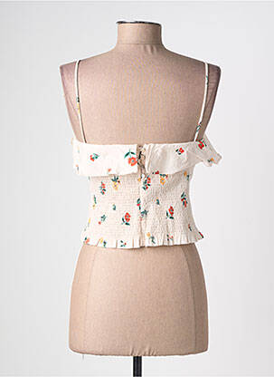 Top col carré sans manche beige ZARA femme