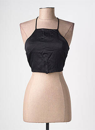 Top col carré sans manche noir ZARA femme