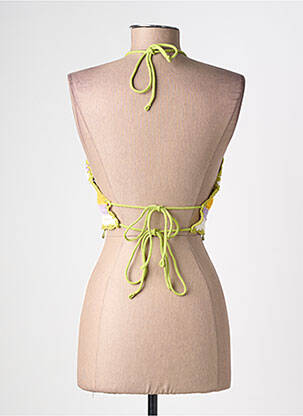 Top col carré sans manche jaune ZARA femme
