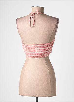 Top coupe cintrée sans manche rouge WILD HONEY femme