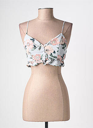 Top manches bretelles ajustables fines bretelles bleu PULL & BEAR femme