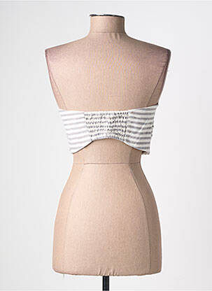 Top coupe cintrée sans manche gris SANS MARQUE femme