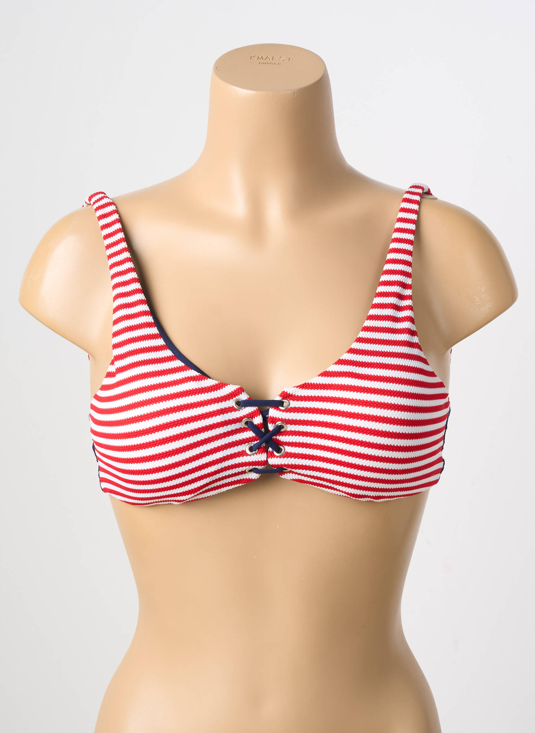 Haut de maillot de bain stretch haut soutien-gorge balconnet rouge TEZENIS femme