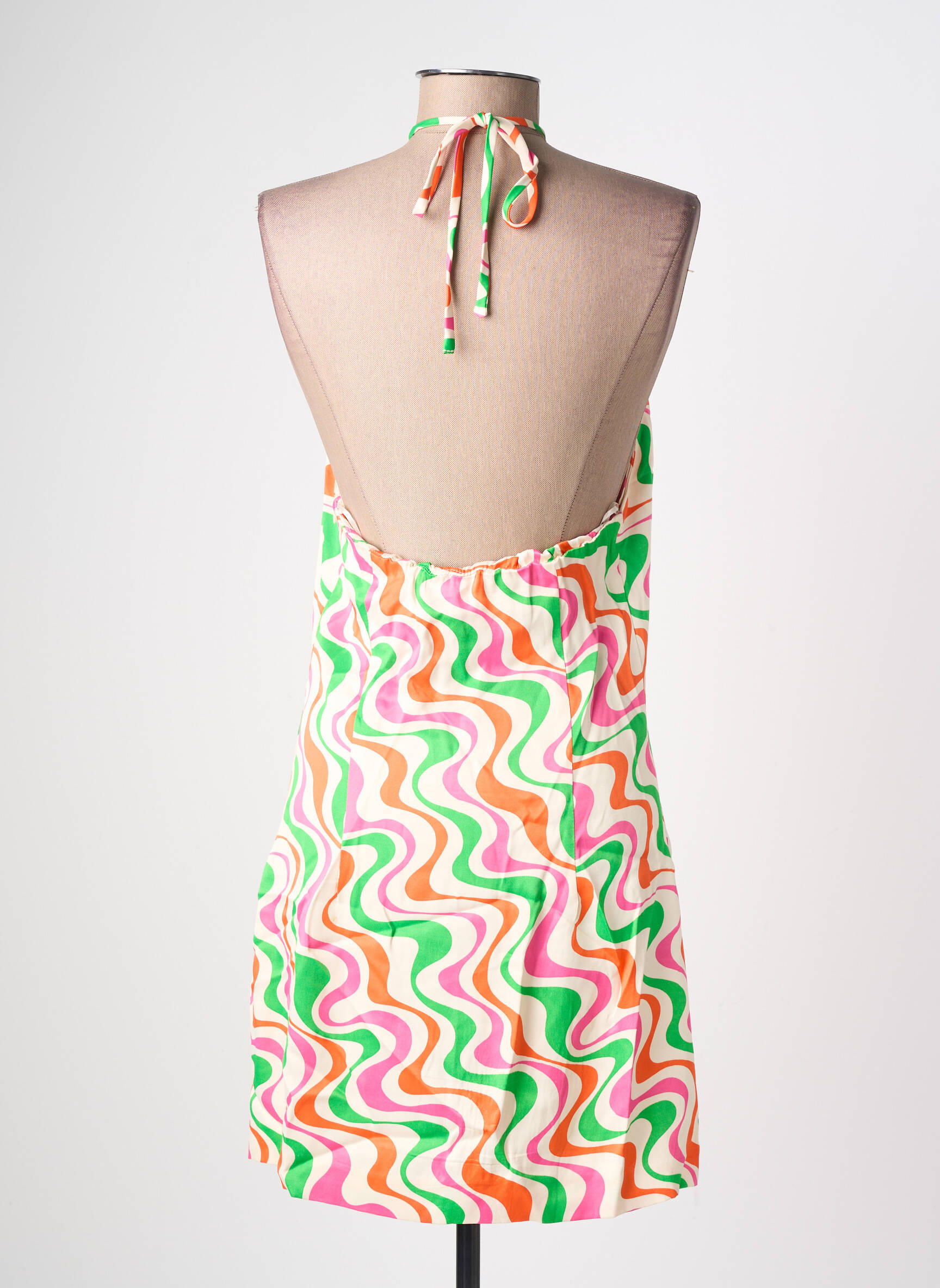 Robe courte sans manche sans manche vert ZARA femme