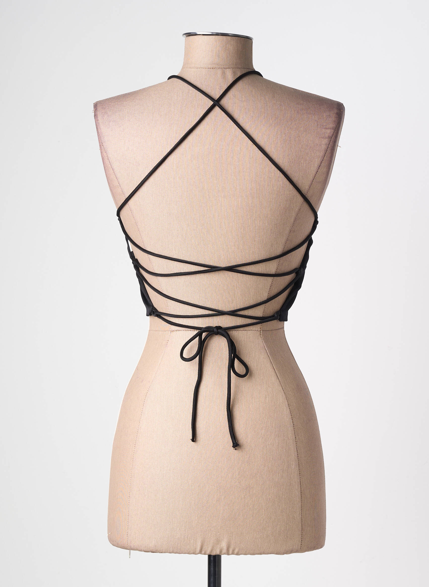 Top col carré sans manche noir ZARA femme