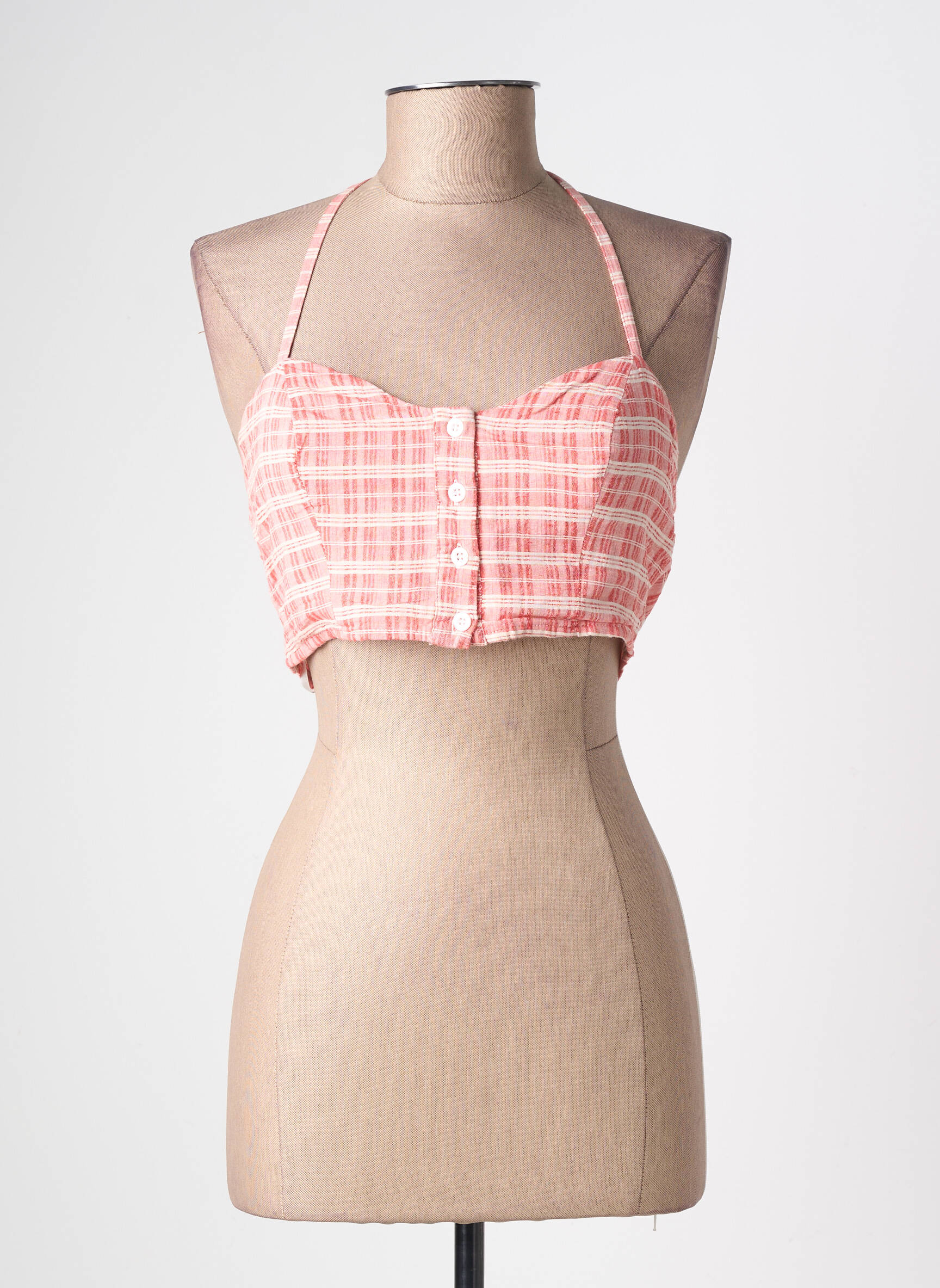 Top coupe cintrée sans manche rouge WILD HONEY femme