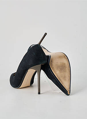 Escarpins nubuck talon de 7 à 9cm noir ZARA femme