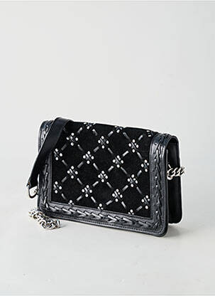Sac multipoches forme rectangulaire noir ZARA femme