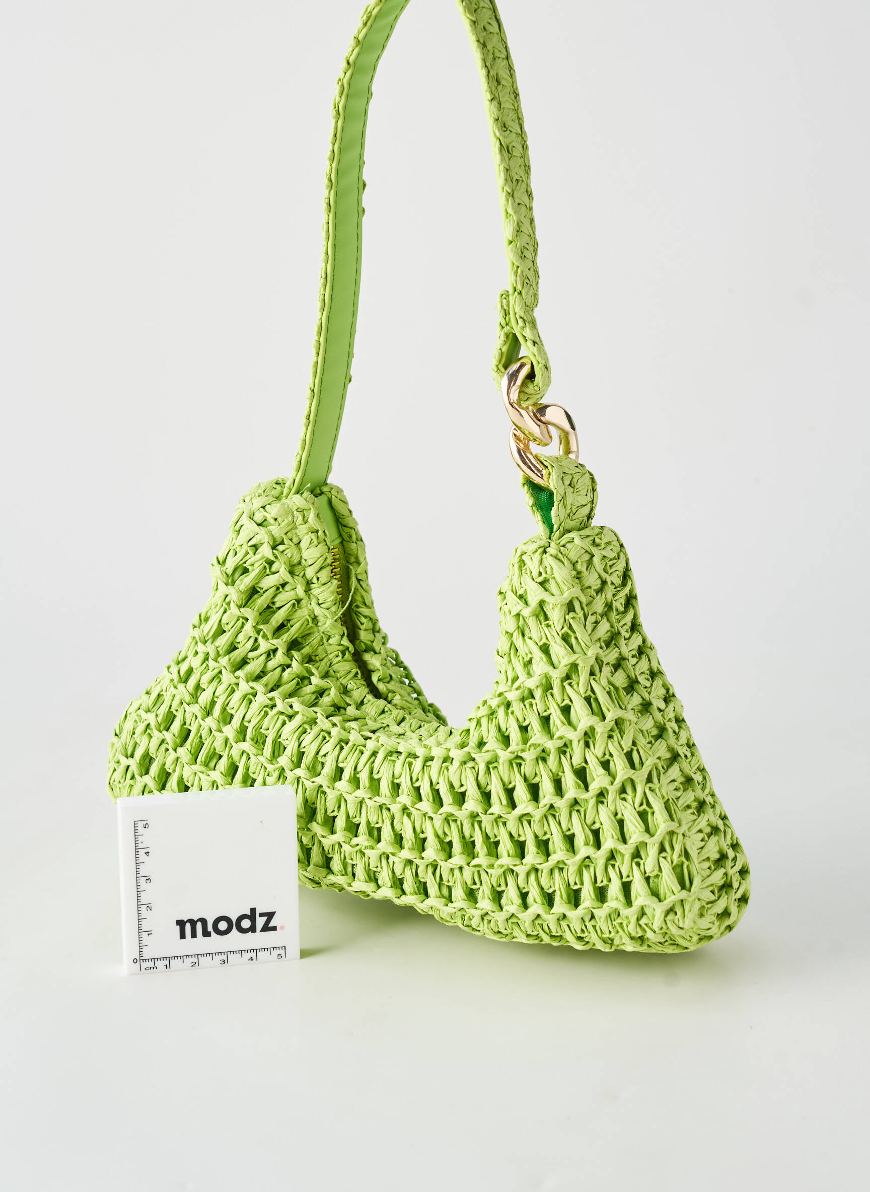 Sac fermeture zippée forme rectangulaire vert H&M femme