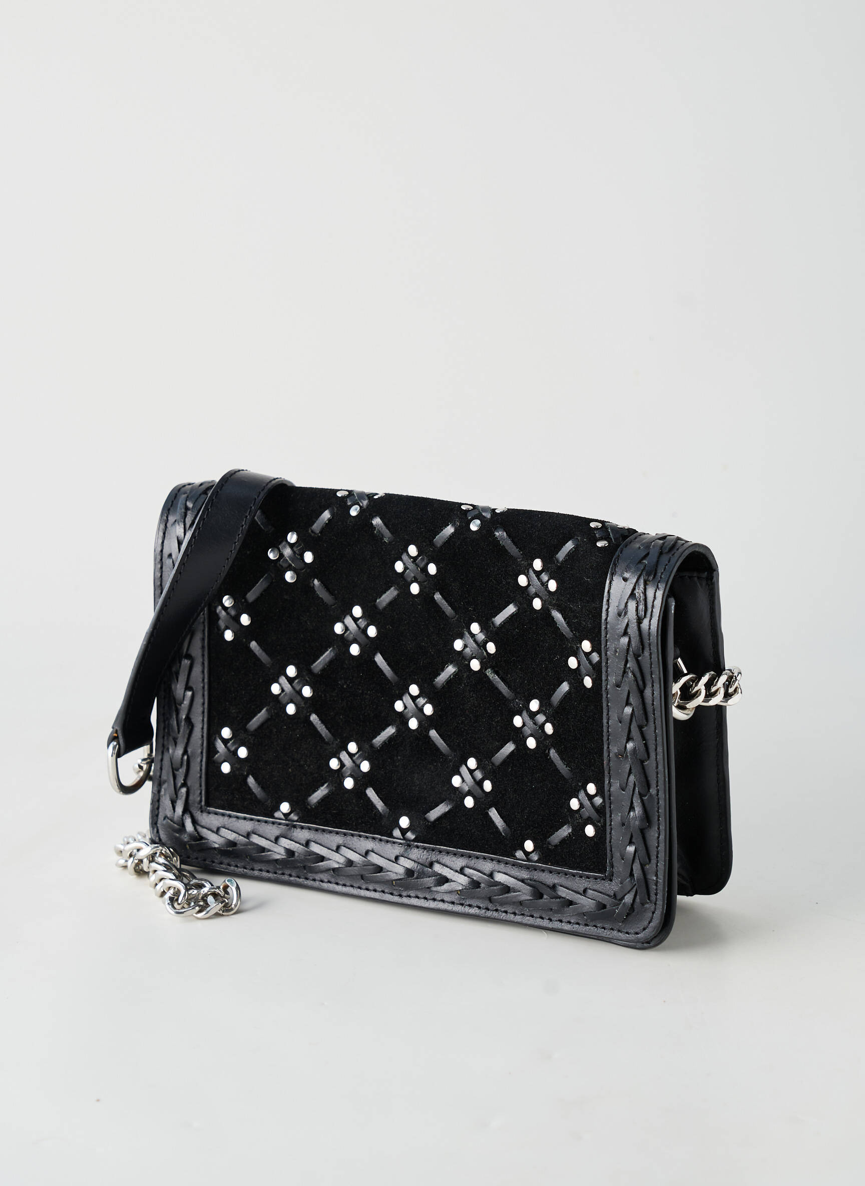 Sac multipoches forme rectangulaire noir ZARA femme