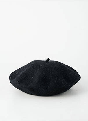 Chapeau forme béret noir SANS MARQUE femme