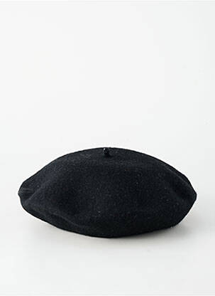 Chapeau forme béret noir SANS MARQUE femme
