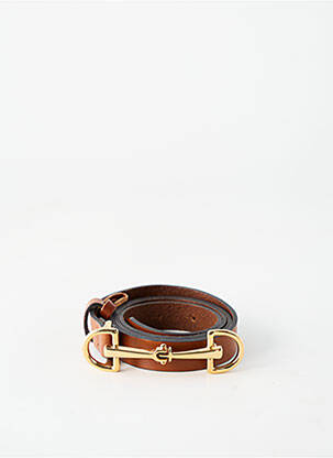 Ceinture tissage simili-cuir marron MASSIMO DUTTI femme